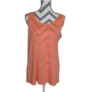 Eileen Fisher System Coral Silk and Cotton Shell Tank Top Medium